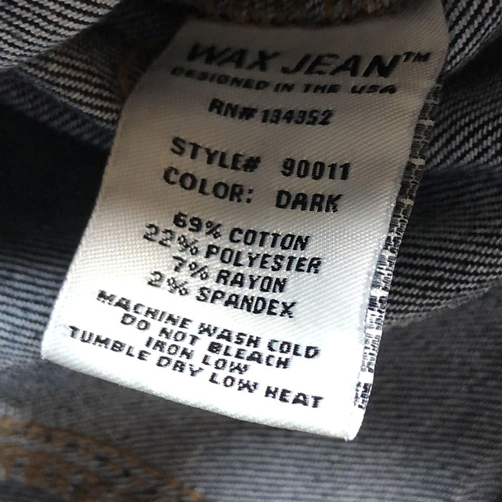 Wax Jean Womens Large Blue Stretch Denim Trucker Vest Button Front - Picture 7 of 14